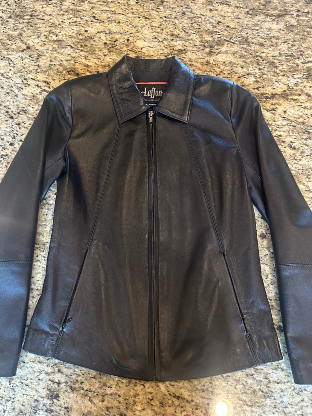 Laffon Women’s Black Genuine Leather Jacket